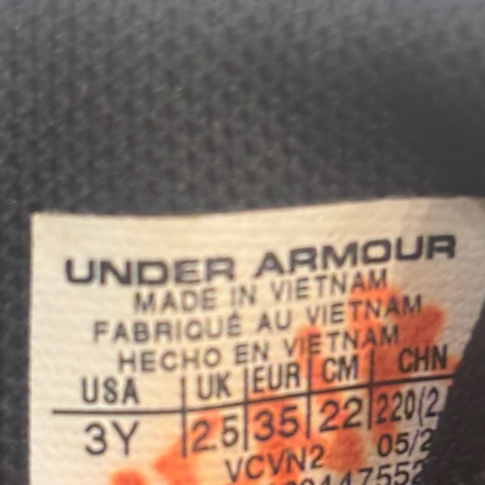 Under Armour Kids Red and Black Sneakers - Picture 9 of 9